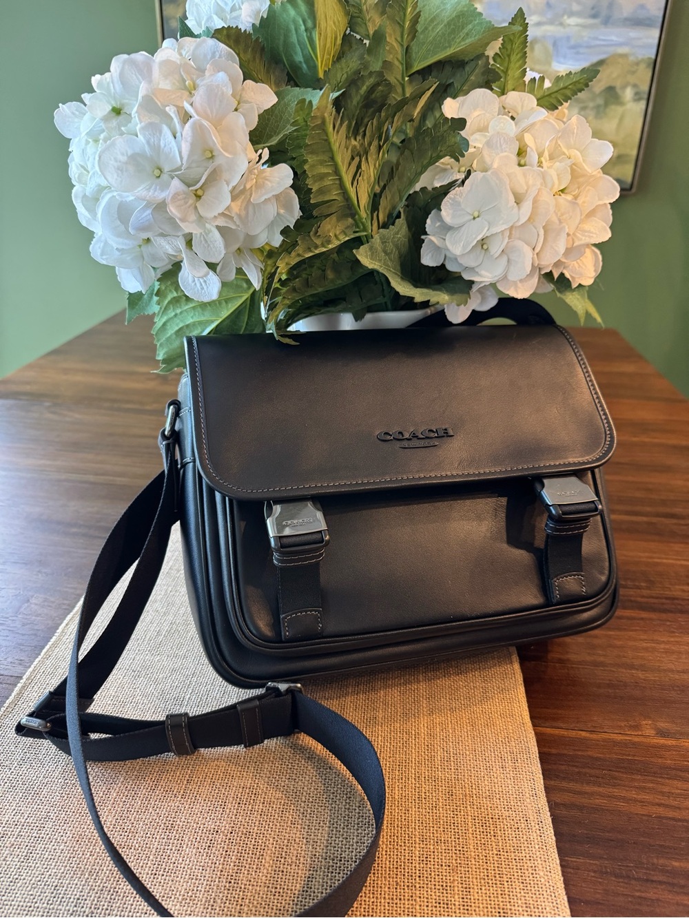 Coach Black Leather Crossbody Bag